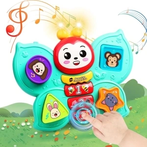 MOOKCUY Baby Toys 12 to 18 Months Musical Baby Shape Sorter Toys 6 12 18 Months Early Education Learning Music/Lights/Animal Sounds Gifts Toys for 1 2 3 Year Old boys Girls kids Christmas Birthday