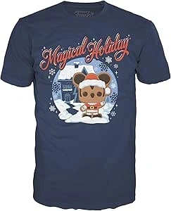 Funko Boxed Tee: Disney Holiday-anta Santa Mickey - Small - (S) - T-Shirt - Clothes - Gift Idea - Short Sleeve Top for Adults Unisex Men and Women - Official Merchandise Fans Multicolour