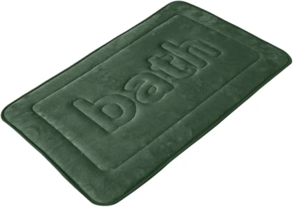 Cosiesnest Bath Mat, Memory Foam Bath Mat, Extra Soft and Comfortable Plush Bath Rug, Non-slip Bottom Bath Rug, Super Absorbent Bath Mats, for Toilet Bathroom to Keep Hygienic and Clean (green)