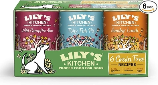 Lily's Kitchen Natural Adult Wet Dog Food Tins Grain-Free Recipe Variety Pack 6 x 400g