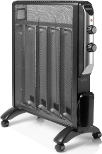 Duronic Electric Heater HV220 Oil Free Convection Heaters, Micathermic Panel Heaters, Portable Mica Panel Heater for Heating up Homes, Bedrooms, Offices & Garage Spaces