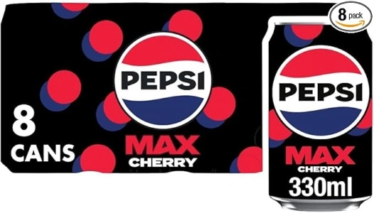 Pepsi Max Cherry Maximum Cherry Cans, 8 x 330ml