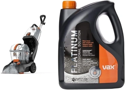 Vax CWGRV011 Rapid Power Revive Carpet Washer, Graphite & 1-9-142060 Platinum Professional Carpet Cleaner Solution, 4L