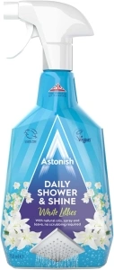 Astonish Daily Shower and Shine, Vegan and Cruelty-free Shower Spray, 750ml, White Lilies