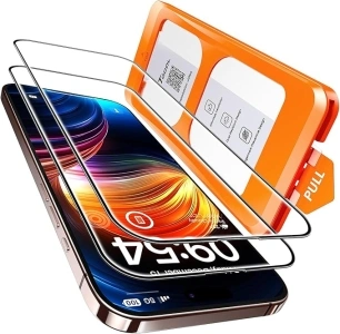 TOCOL 2 Pack for iPhone 16 Pro Max Screen Protector 6.9-Inch [Instant Installation], 14FT Military Grade Shatterproof, 9H+ Hardness Tempered Glass HD Clear Full Coverage Protection No Bubbles No Dust