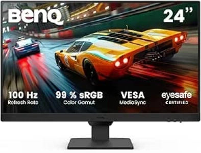 BenQ GW2490E 24 Inch Monitor, Gaming 100Hz, Full-HD, IPS, Eye-Care, HDMI, DP