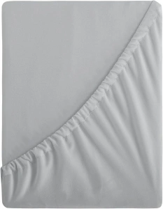 Aisbo King Size Fitted Sheet Grey - Extra Deep Pocket Bed Sheet 16 inch 40 cm - Microfiber Bottom Sheet, 150x200cm