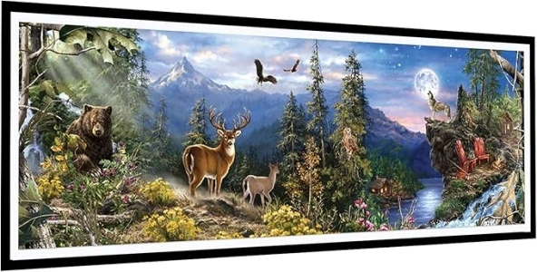 AOAOBIGS Large 5D Diamond Painting Kits for Adults Beginners Fantasy Forest Full Drill Diamond Art Square Dots Diamond DIY Kits Pictures for Home Office Wall Decor (32