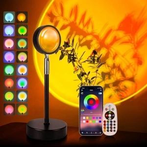 Sunset Lamp Projection - 16 Colour | Sunset Light with 24Keys Remote Multicolour - USB Port-Colour Changing & Fade Mode - 【𝐔𝐩𝐠𝐫𝐚𝐝𝐞𝐝】 App Control