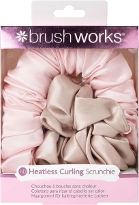 Brushworks Heatless Curling Scrunchie Pink