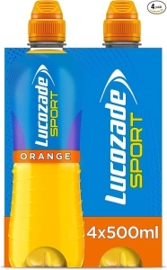 Lucozade Sport Body Fuel - Orange 4x500ml | Isotonic sports drink, with Electrolytes and Vitamin B3 | Still | Bursting with Flavour (Packaging may vary)