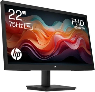 HP 22 Inch FHD Monitor - V22ve G5, Full HD VA, 75hz Refresh Rate, 1x HDMI, 1 x VGA, Low Blue Light Mode, Anti-glare, Tilt Adjustment, VESA Mountable, Black