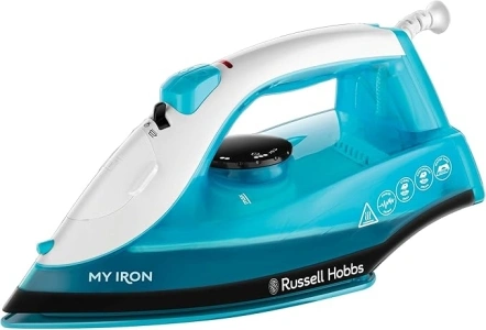 Russell Hobbs My Iron Steam Iron, Ceramic Soleplate, 260ml Water Tank, 120g steam shot, 28g continuous steam, Self-Clean Function, 2m Cord, Vertical and variable steam, 1800W, 25580