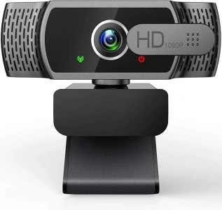 Webcam for PC with Microphone - 1080P FHD Webcam with Privacy Cover & Webcam Mounts, Plug and Play USB Web Camera for Desktop & Laptop Conference, Zoom, Skype, Facetime, Windows, Linux, and macOS