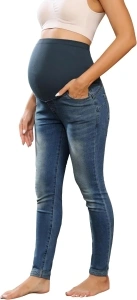 MaacieWomen's Maternity Jeans Skinny Jeans Maternity Jeans Over Bump Womens Trousers Women Denim Pregnancy Jeans Soft Stretch Pregnancy Leightweight Denim