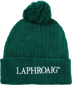 Laphroaig Bobble Beanie Hat, One Size, Uni-Sex Green