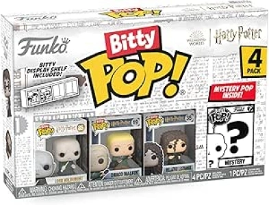 Funko Bitty POP! Harry Potter - Lord Voldemort™, Draco Malfoy™ (Quidditch™), Bellatrix Lestrange™ and A Surprise Mystery Mini Figure - 0.9 Inch (2.2 Cm) Collectable - Gift Idea - Cake Topper