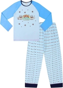 FRIENDS Central Perk Pyjamas for Girls Cafe TV Show Kids PJ Set Blue