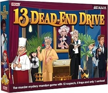 IDEAL | 13 Dead End: The murder mystery mansion game with 12 suspects, 5 traps and only 1 survivor! | Family Games | For 2-6 Players | Ages 8+