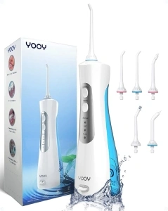 YOOY Water Dental Flosser Teeth Pick Portable Cordless Oral Irrigator Gums Braces Orthodontic Care Irrigation Cleaner Electric Waterflosser Flossing for Teeth Cleaning Rechargeable for Home Travel