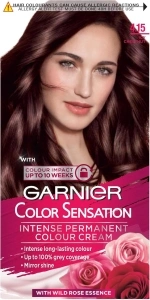 Garnier Color Sensation Brown Hair Dye Permanent 4.15, Icy Chestnut Brown