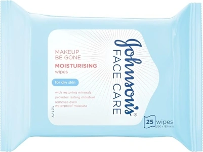 Johnson's Face Care Makeup Moisturising Wipes, Pack of 25 Wipes