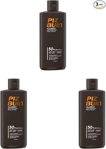 Piz Buin Allergy Sun Sensitive Skin Lotion SPF 50+, 200ml (Pack of 3)