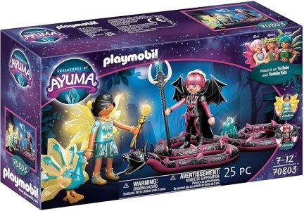 Playmobil 70803 Adventures of Ayuma Crystal FAiry and Bat FAiry with Soul Animals, FAiry-Tale Toy, Fun Imaginative Role-Play, Playset Suitable for Children Ages 7+