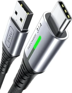 INIU USB C Charger Cable 2m 3.1A Type C Cable Fast Charging, Braided USB A to USB-C Phone Charger Cable USBC for iPhone 16 15 Pro Samsung Galaxy S22/S21/S20/S9 Huawei P9 Pixel 7/6 iPad Switch PS5 etc.