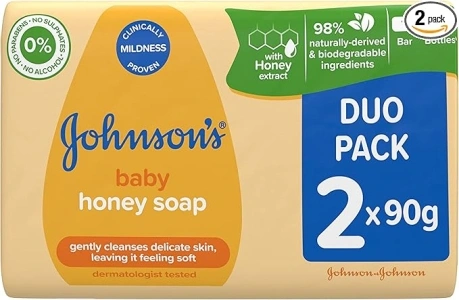 Johnson's Baby Honey soap Duo, Yellow, 90 g (Pack of 2)