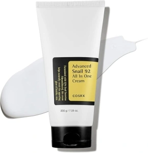 COSRX Advanced Snail 92 All in one Cream, 7.05oz/200g (Large size), Snail Mucin Secretion Daily Face Gel Moisturiser for Dry Skin, Sensitive Skin, Korean Skincare