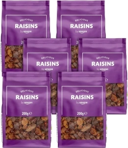 by Amazon Raisins, 6 x 200 g