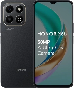 HONOR X6b Mobile Phone Unlocked, 6.56-Inch 90Hz Fullview Display, 4GB+128GB, 5200 mAh Long-lasting Battery, 50MP Triple Camera, Android (2 Year Warranty), Midnight Black