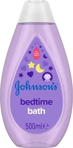 Johnson's Baby Bedtime Bath (1 x 500 ml), Gentle & Soothing Baby Bath to Help Babies Sleep Better, Hypoallergenic Newborn Care, Relaxing Baby Bath with Natural Calm Aromas and No More Tears Formula