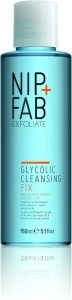 Nip + Fab Glycolic Acid Fix Foaming Cleanser for Face with Olive Oil, Exfoliating Resurfacing AHA Facial Cleansing Foam Wash for Exfoliation Even Tone Brighten Skin, Fine Lines and Wrinkles, 150 ml