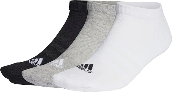 adidas Cushioned Low-Cut Socks 3 Pairs, Cotton, Blue