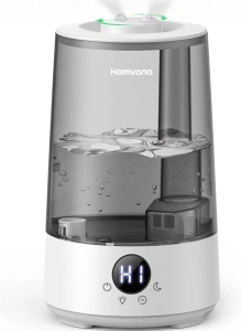 Homvana Humidifier for Bedroom, 3.6L Cool Mist for Large Room, 360° Rotatable 34H Last, Night Light Auto Mode, Quiet 16dB (Silent Spray) Humidifiers for Baby, Essential Oil Diffuser, Plants, Nursery