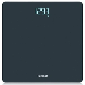 Homebuds Digital Bathroom Scales for Body Weight, Weighing Scales Professional Since 2001, Crystal Clear LED and Step-on, Batteries Included, 28st/400lb, Blue