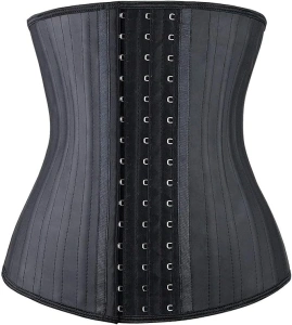 YIANNA Waist Trainer for Women Latex Steel Boned Corset Sport Tummy Control Body Shaper Cincher