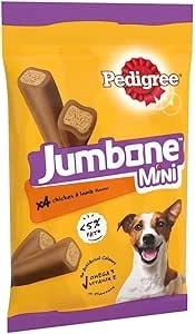 Pedigree Jumbone Mini - Dog Treats - with Chicken and Lamb - 1 Pack of 4 Chews