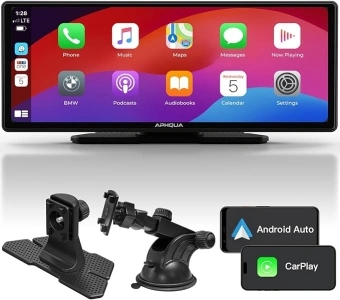 APHQUA Wireless Car Stereo for App-le Carplay Android Auto Portable 9.3