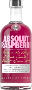 Absolut Raspberri Flavoured Swedish Vodka,70 cl, Raspberry