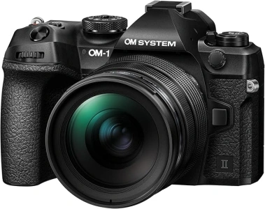 OM SYSTEM OM-1 Mark II Micro Four Thirds System Camera, 20 MP BSI Stacked Sensor, 5-Axis Image Stabilisation, Black with M.Zuiko Digital 12-40mm f2.8 PRO II lens