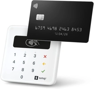 SumUp Air Card Reader - Mobile Card Terminal for contactless payments with Credit & Debit Card, Apple & Google Pay - NFC RFID - Practical Card Reader