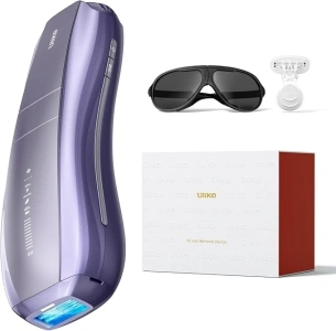 Ulike Laser Hair Removal Device for Women and Men, Air 10 IPL Hair Removal with Sapphire Ice-Cooling, Nearly Painless, Long-Lasting Results, SkinSensor, 4 Modes for Body & Face at-Home Use, Purple