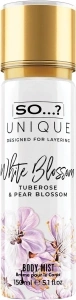 So…? Unique Womens White Blossom Body Mist Fragrance Spray 150ml