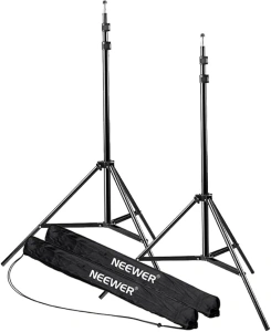 NEEWER Photography Light Stand, 7 Feet / 210cm Aluminum Alloy Photo Studio Tripod Stands for Video, Portrait and Photography Lighting, Reflectors, Soft boxes, Umbrellas, Backgrounds (2 Pieces)