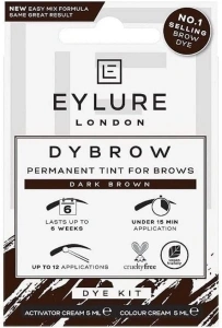 Eylure Dybrow Permanent Tint for Brows Dye Kit Dark Brown