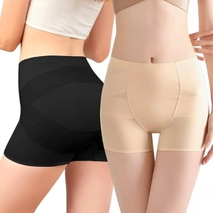 Women's Tummy Control Knickers, High Waisted Breathable Butt Lifter Panties, Seamless Stretchy Slimming Underwear Briefs, Comfort Girdle Panty Body Shaper Panties for Sports Leggings Yoga 2 Pack