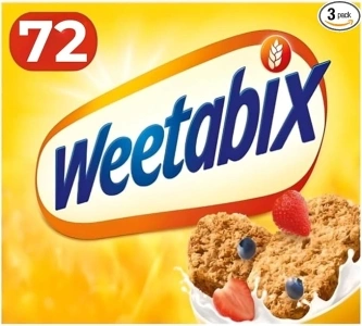 Weetabix Original 72's - A Whole Grain Cereal, Family Size Breakfast with Protein-Packed Healthy British Food Biscuits